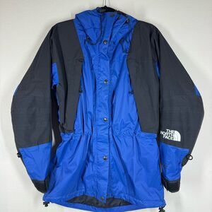 Vintage 90s North Face Blue Goretex Mountain Jacket Waterproof Womens Small Flaw